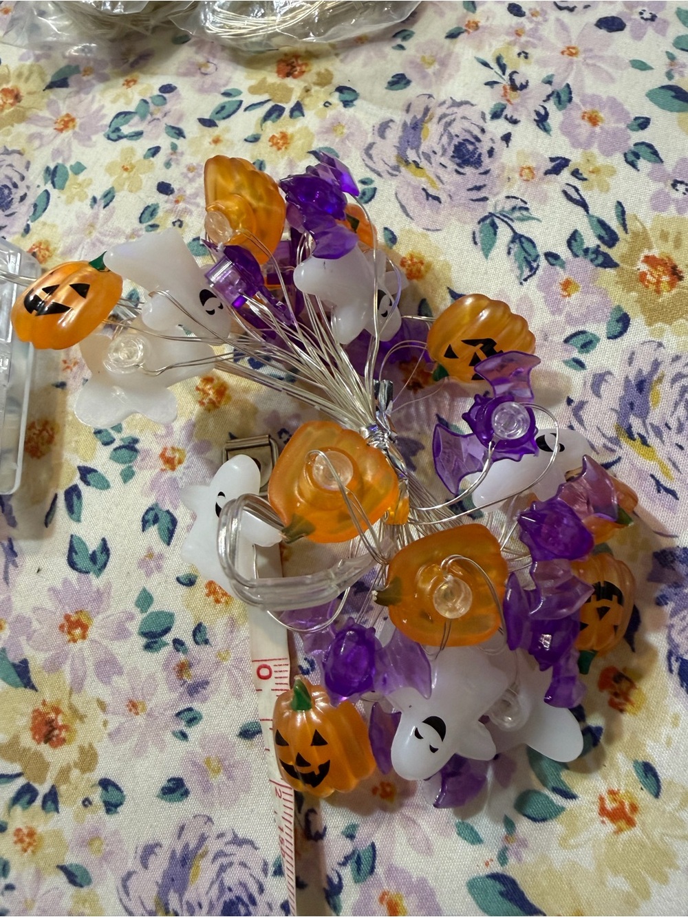 Mini Halloween Pumpkin, Ghost & Bat LED String Lights - - Picture 3 of 5